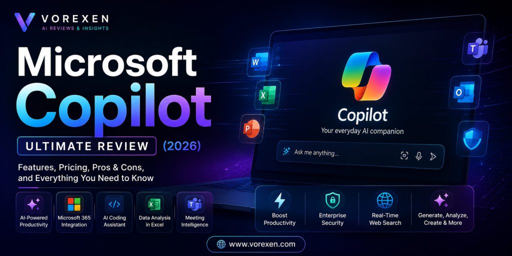 Microsoft Copilot Review 2026: Features & Pricing | Vorexen copilot header