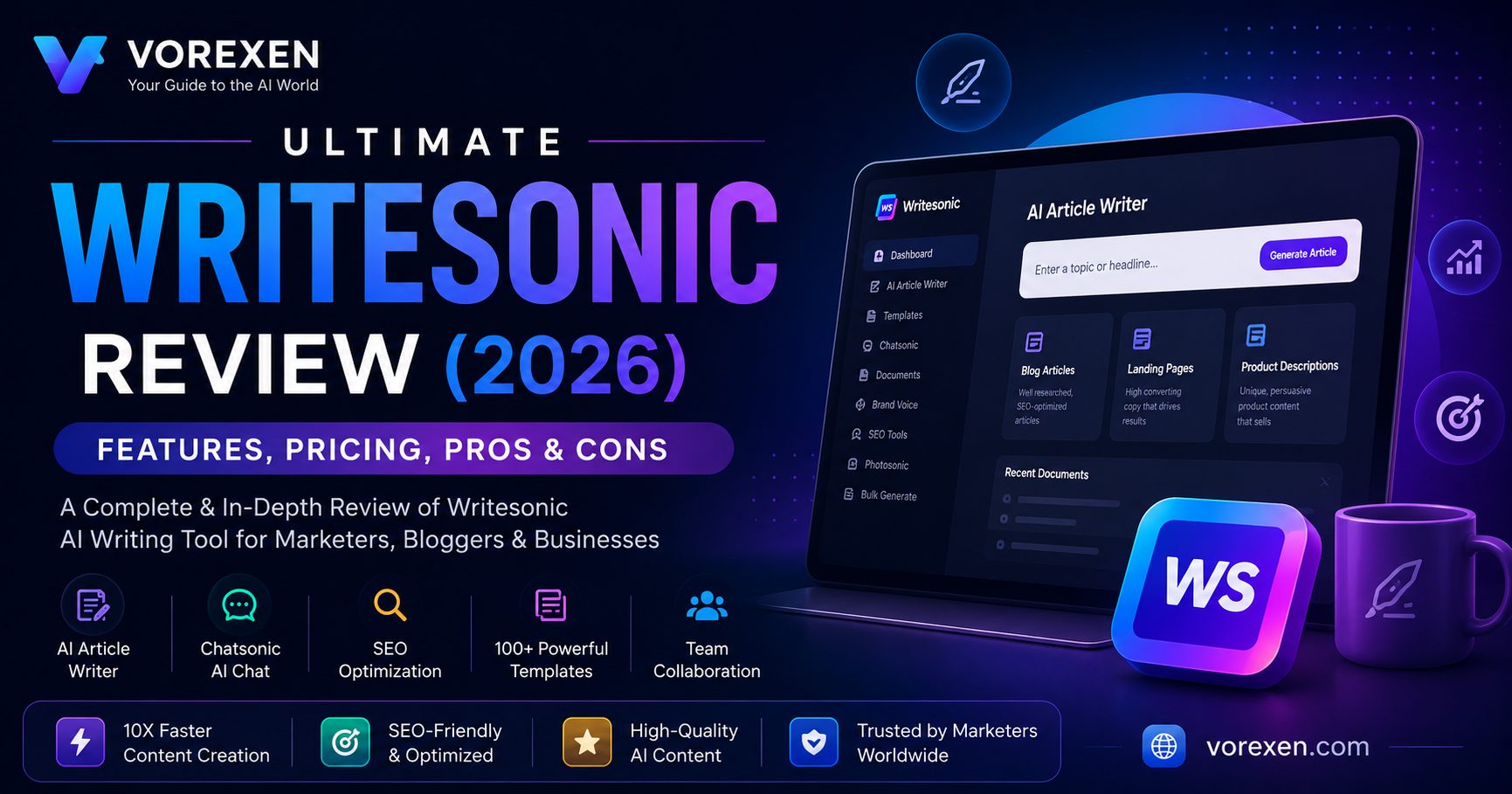Ultimate Writesonic Review (2026) | Vorexen